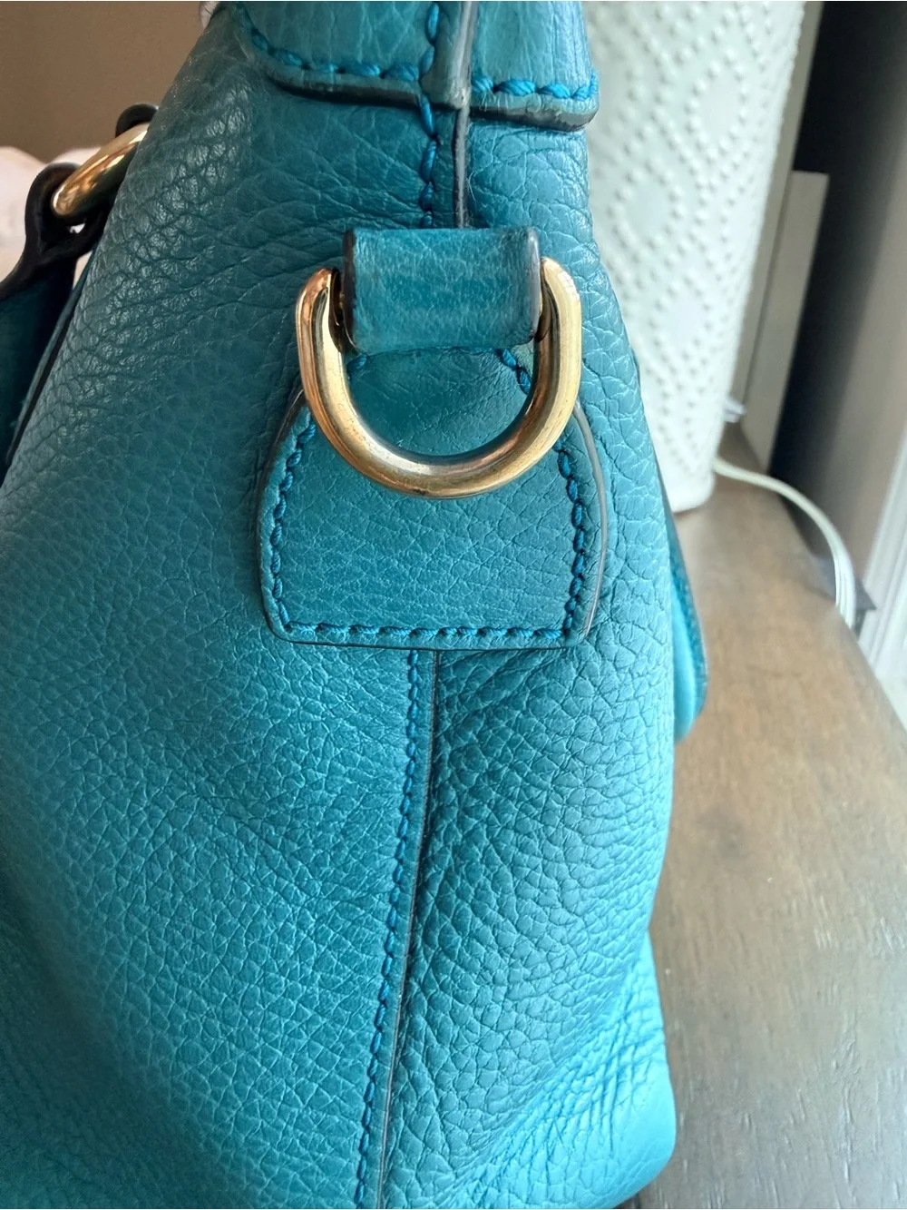 Gucci Pebbled Leather Medium Top Handle and crossbody-Entrupy Cerrtification